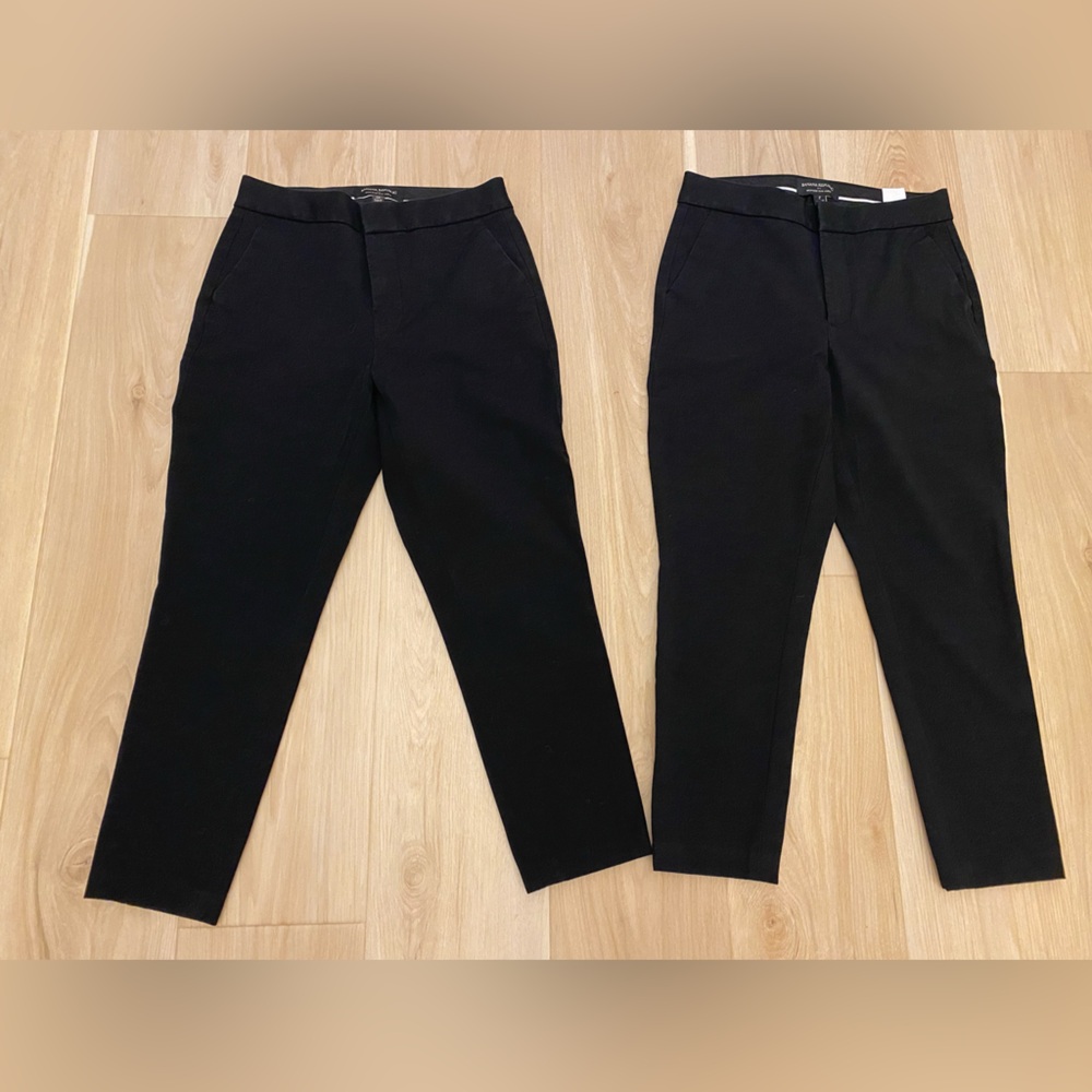 Banana Republic High-rise slim ankle Black work pant petite 2 & 2P - Read